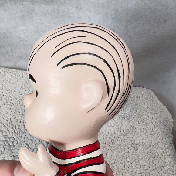 Peanuts Linus Vintage Hand Painted Ceramic RARE 1968 Shultz Charlie Brown - Picture 13 of 15